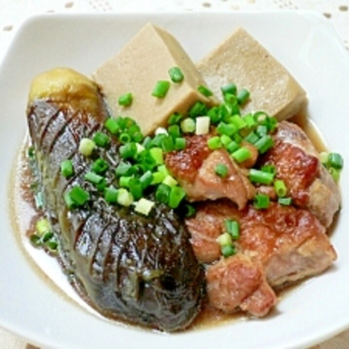 鶏肉と茄子の煮物